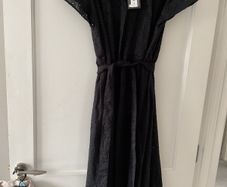 M and s black cotton dress