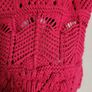 F&F Red crochet summer shirt blouse S NEW Image 4