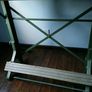 Vintage architect's drawing desk with footrest and set square Image 2