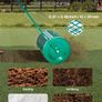 24 Inch Compost Spreader  Heavy-Duty Steel Peat Moss & Lawn Roller with Adjustable Handle Image 5