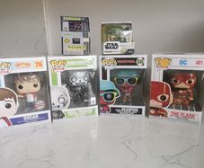 Mixed Funko Pop and collectible figure bundle in great condition