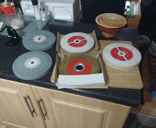 stone and aluminium oxide 8 inch wheels and wire wheel