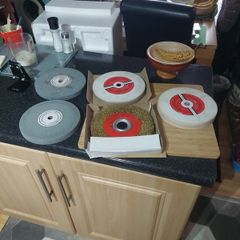 stone and aluminium oxide 8 inch wheels and wire wheel