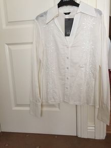Cream designer blouse