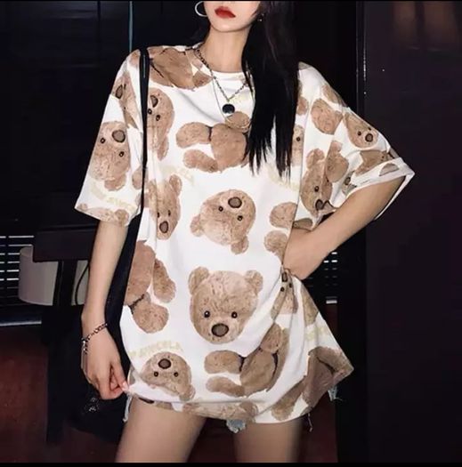 Plus Size Tunic Longer Blouse Teddy Bears