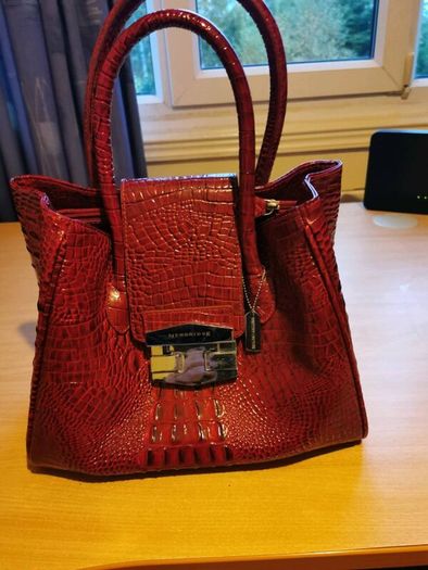 Red leather Newbridge bag
