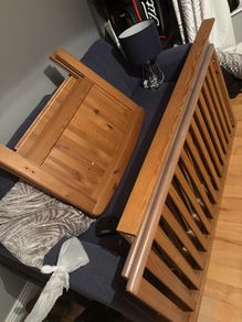 Wooden cot bed - 140cm x 70cm