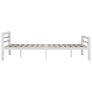 Bed Frame White and Black Metal 160x200 cm Image 5