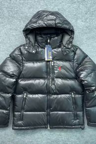 Ralph Lauren black puffer glossy jacket M
