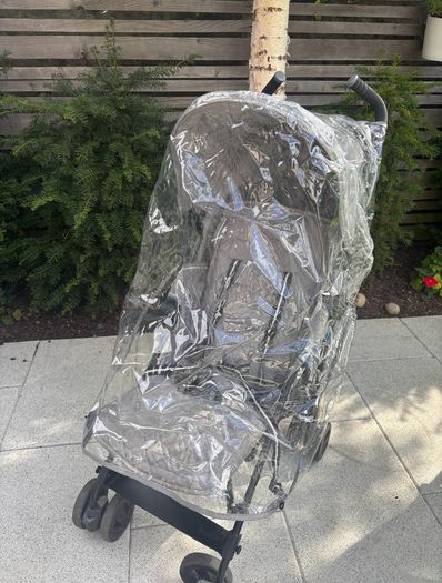 Silver cross buggy with rain cover