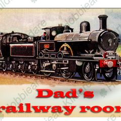 Dad's railway room Model railway tin sign novelty railway metal sign