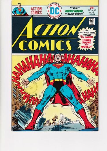 Action Comics #450 The Laugh Heard Around The World 1975 Dc Bronze Age Comic