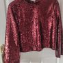 burgundy sequin top Image 3