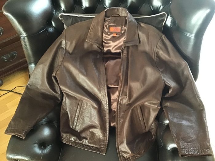 Helium genuine leather mens jacket