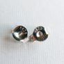 Vintage Sterling Silver 925 Round CZ Stud Earrings 1,79g Image 9