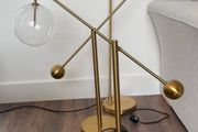 Pair of Contemporary gold table desk floor lights set of 2
