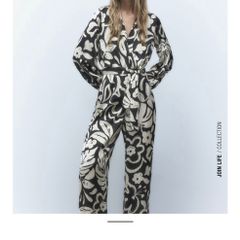 Long printed jumpsuit