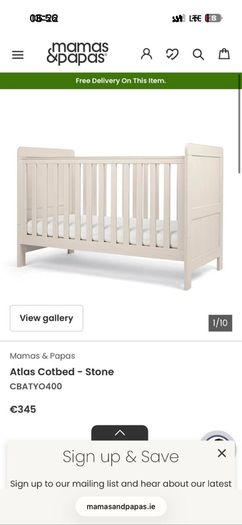 mamas and papas cot