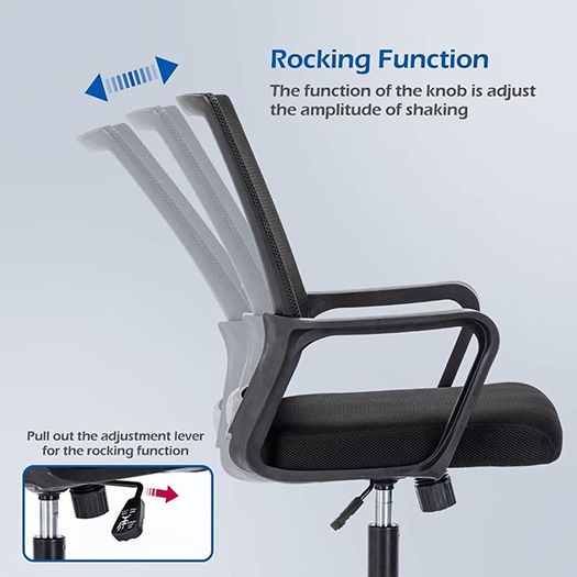 Adjustable Office Chair Ergonomic Mesh Swivel Chair Desk Chair Computer Chair Lumbar Support Height Adjustable for home Work and Student Study (FREE POSTAGE)