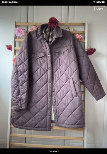 jacket fat face shacket quilted size 14 plum/ brown shade