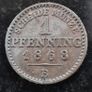 Germany 1868 B German States Kingdom of Prussia,   1 Pfenning - William I Image 2