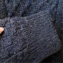 Quill's Woollen Market Irish Aran Fisherman Sweater 100% Wool XXL Blue Image 4