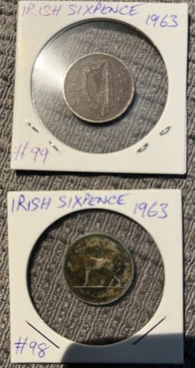 Irish Sixpences 1963 x 2 - discounts for multiple purchases