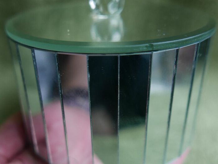Vintage Round Mirror Trinket Box