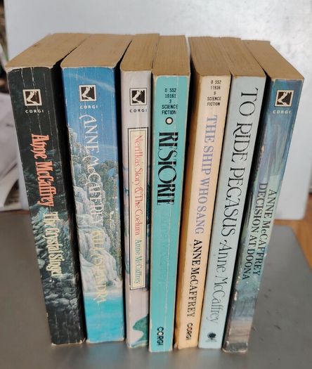 A collection of  7 Anne McCaffrey Books