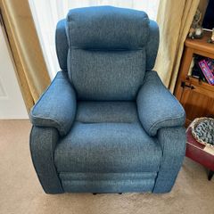 Parkerknoll Boston Electric Recliner Chair Fabric Navy