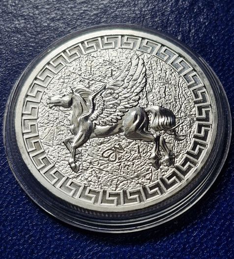 2023 1 Oz .999 Silver St Helena 1 Dollar Pegasus King Charles lll Coin