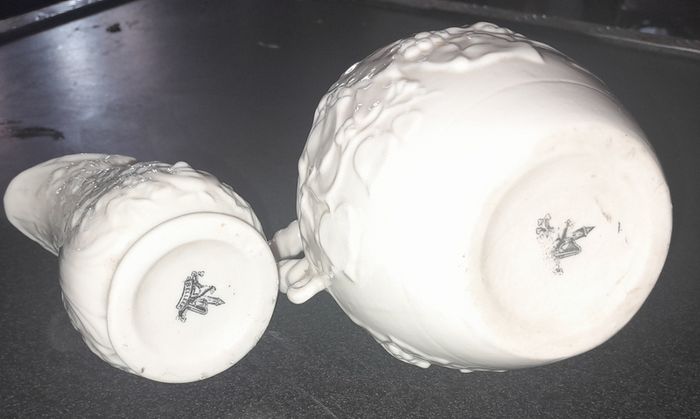 2 First period Belleek jugs