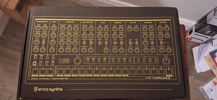 Erica Synths x Hexinverter HexDrums drum Machine - boxed with manual