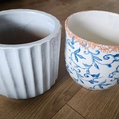 2 x TK Maxx / Homesense Brand new stoneware Plant pots