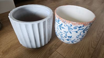 2 x TK Maxx / Homesense Brand new stoneware Plant pots