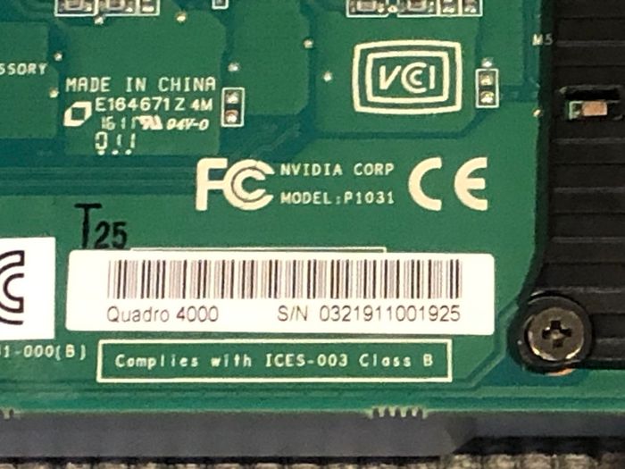 Nvidia Quadro 4000 2gb