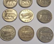 Irish Coins - 5p Coins 1970s - Pack of 9 coins
