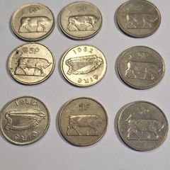 Irish Coins - 5p Coins 1970s - Pack of 9 coins
