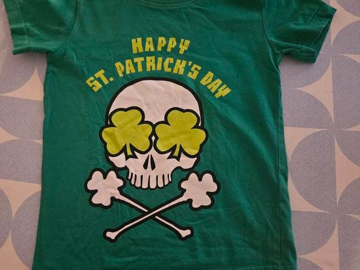 st Patricks day green tshirt age 4