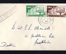 1958 Ireland Constitution of Ireland (21st Anniversary) Commemorative Stamps Addressed First Day Cover (FDC) with  Baile Atha Cliath (Dublin) Cancel