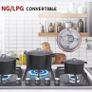 Stainless Steel Gas Hob 5 burners 76 X 50cm Natural Gas/Propane Gas Image 4