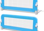 Toddler Safety Bed Rail 2 pcs Blue 102x42 cm