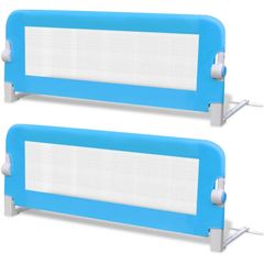 Toddler Safety Bed Rail 2 pcs Blue 102x42 cm