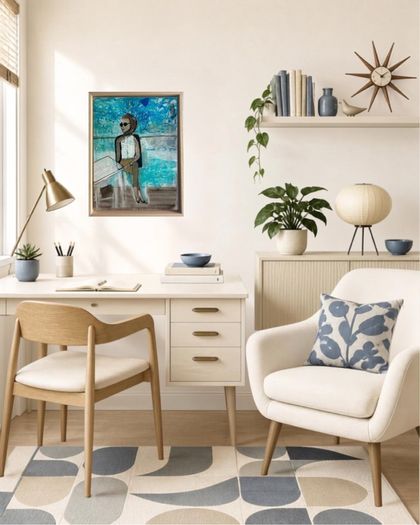 Original Figurative Painting GiFT Irish Art Grace Kelly inspired Cruise Yacht Art