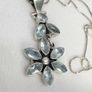Silver Aquamarine & Sterling Silver Pendant Necklace Image 6