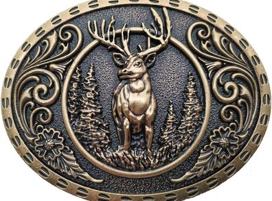 NEW SALE | Wild Stag Belt Buckle Bronze Deer Buckles