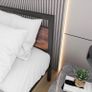 King Size Bed Frame with Wood Headboard Image 7