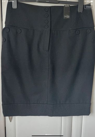 skirt Bnwt savida black 50% wool skirt knee length