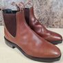 Mens Rm Williams Comfort Craftsman Chelsea Boots Dark Tan Size Uk 8 H Wide Foot Image 2
