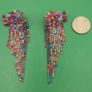 Stunning jewelled costume earrings, D18 post 3e Image 4